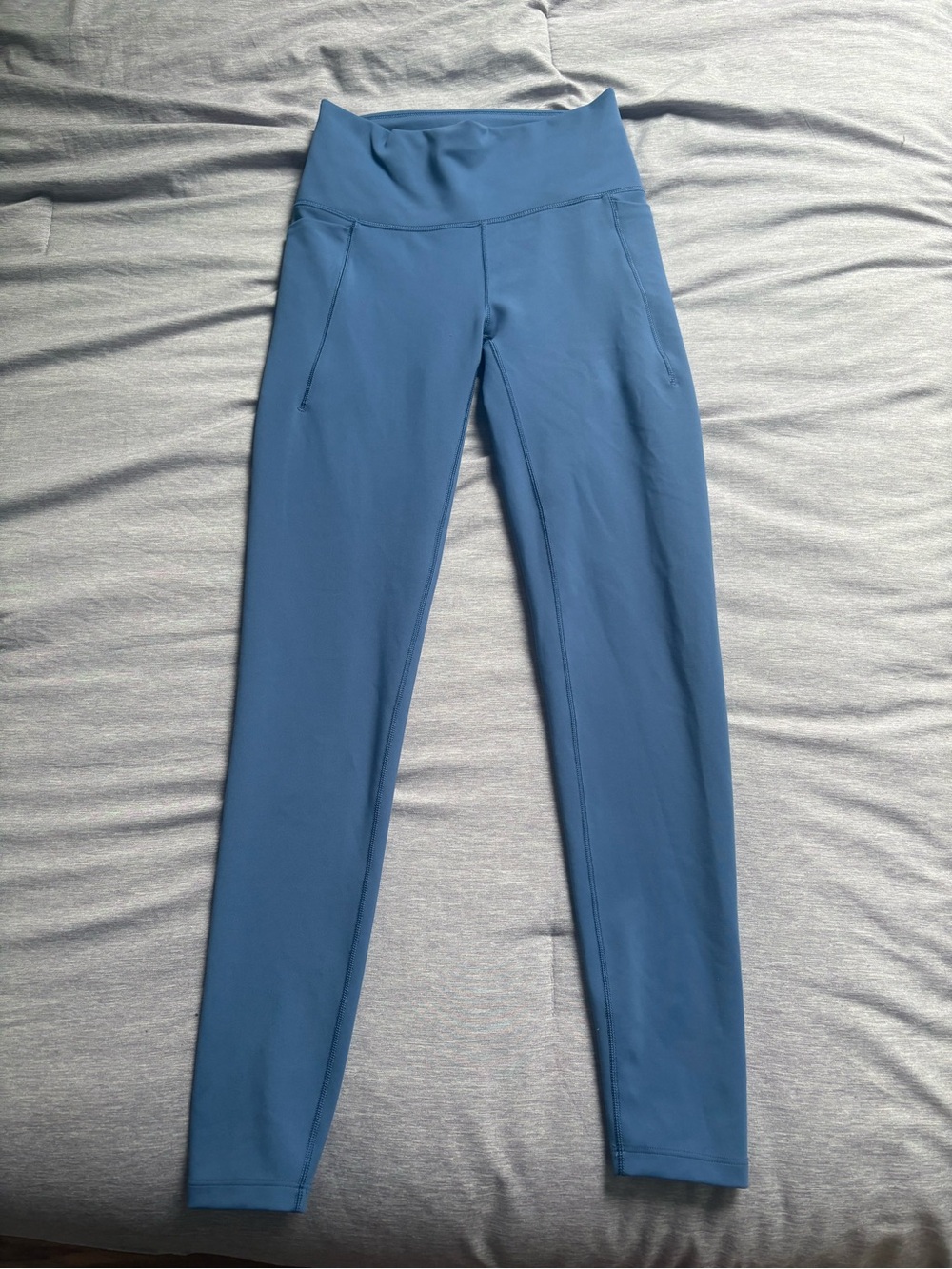DSG Slate Blue High-Waist Leggings with Side Pockets